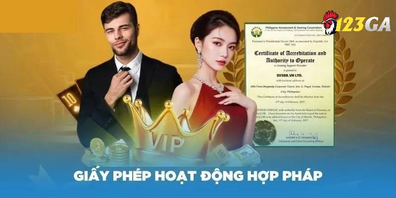 Những giấy phép hoạt động mà nhà cái 123GA đang sở hữu